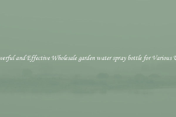 Powerful and Effective Wholesale garden water spray bottle for Various Uses