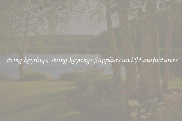 string keyrings, string keyrings Suppliers and Manufacturers