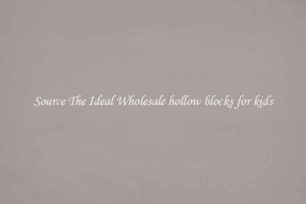 Source The Ideal Wholesale hollow blocks for kids