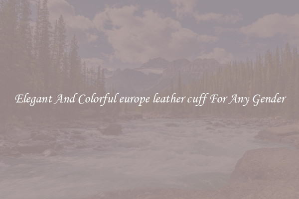 Elegant And Colorful europe leather cuff For Any Gender