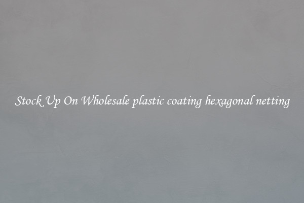 Stock Up On Wholesale plastic coating hexagonal netting
