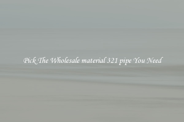 Pick The Wholesale material 321 pipe You Need