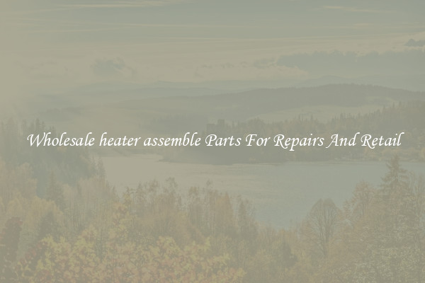 Wholesale heater assemble Parts For Repairs And Retail
