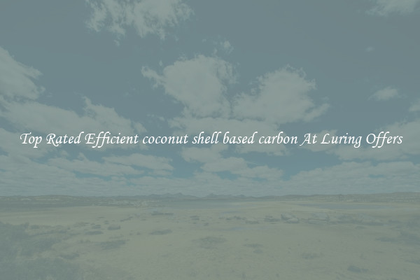 Top Rated Efficient coconut shell based carbon At Luring Offers