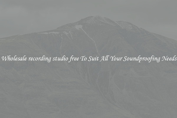 Wholesale recording studio free To Suit All Your Soundproofing Needs