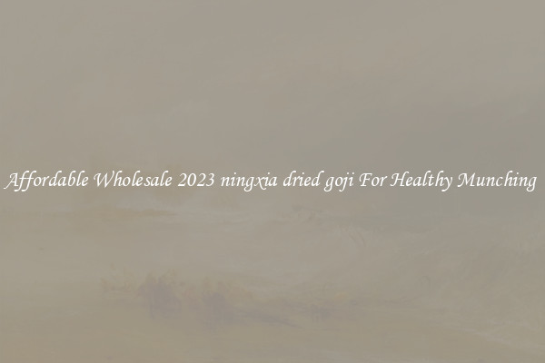 Affordable Wholesale 2023 ningxia dried goji For Healthy Munching 